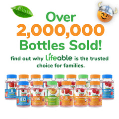 Lifeable B12 para niños, apto kosher y halal.