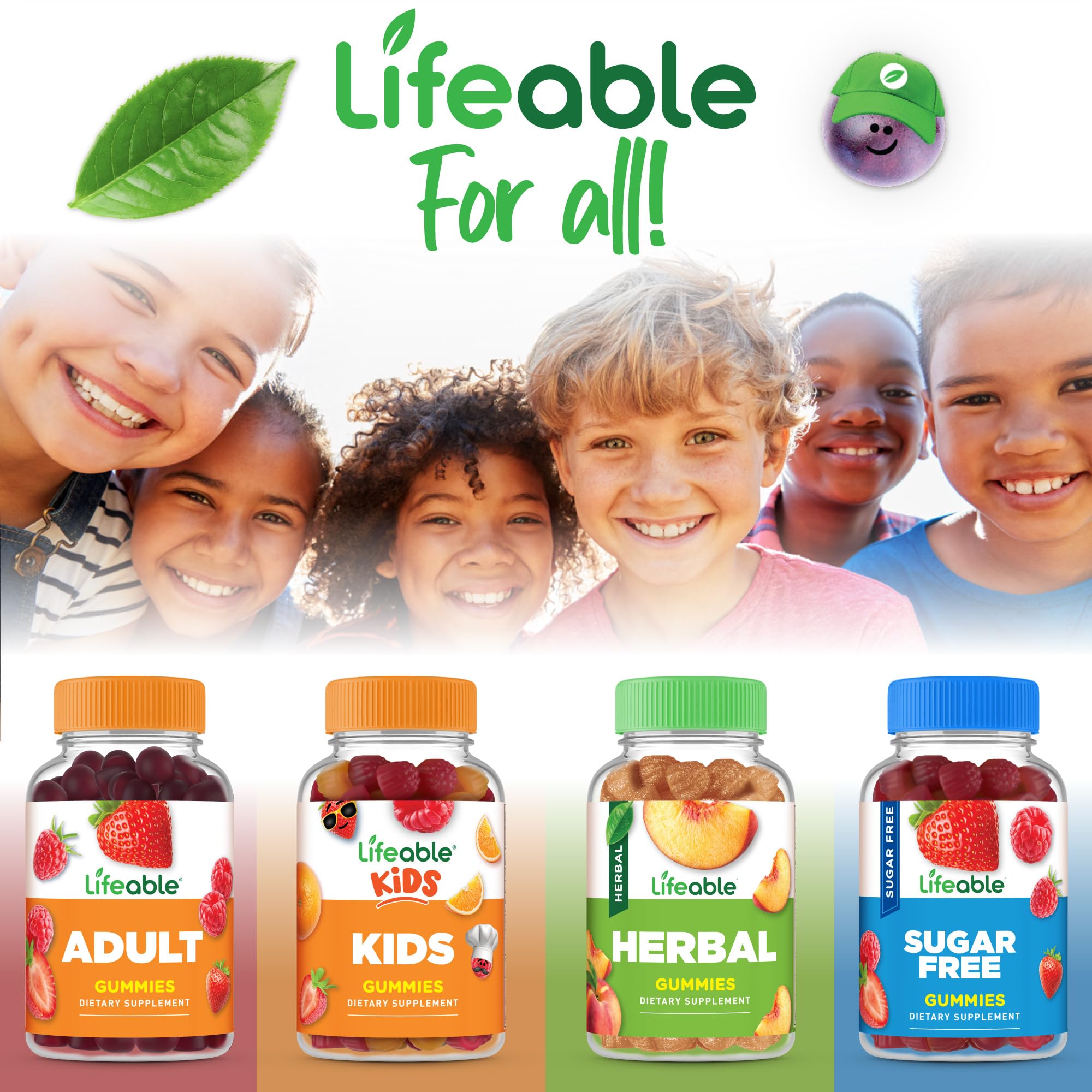 Lifeable frasco junto a frutas ilustrando sabor mixto natural
