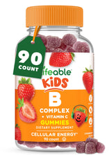 Lifeable envase frontal claro que muestra 90 gomitas y beneficios visibles