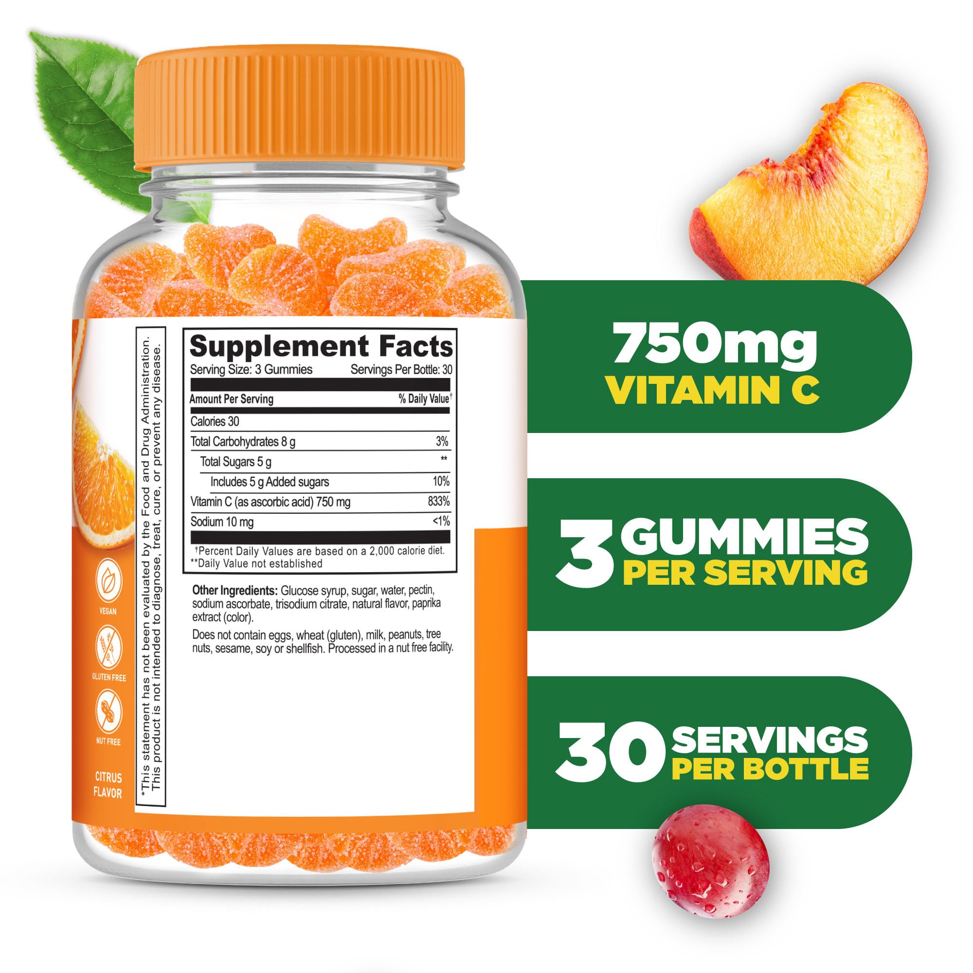 Lifeable primer plano de textura de gomita mostrando pectina natural