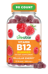 Lifeable frasco frontal que muestra 90 gomitas y etiqueta clara