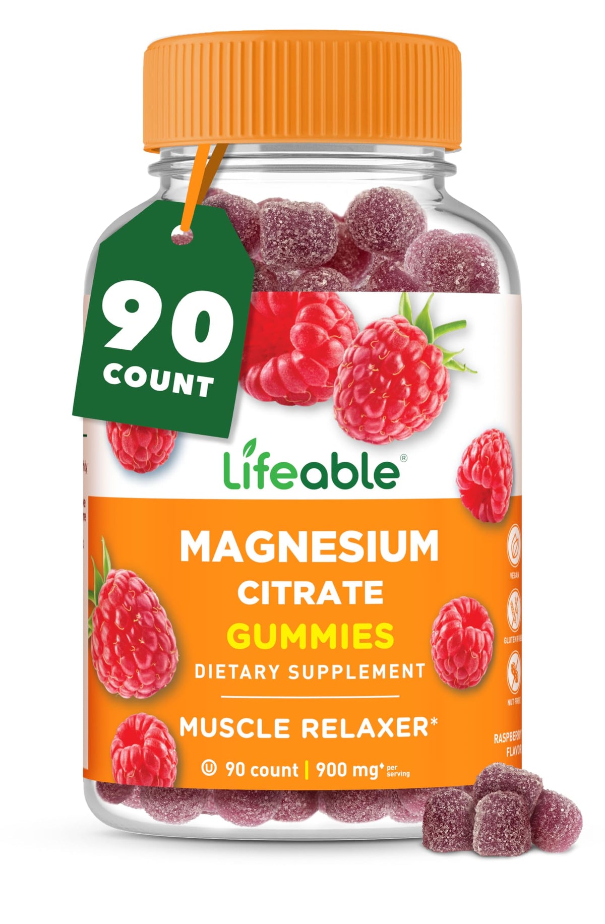 Lifeable envase frontal claro mostrando gomitas y beneficio conveniencia