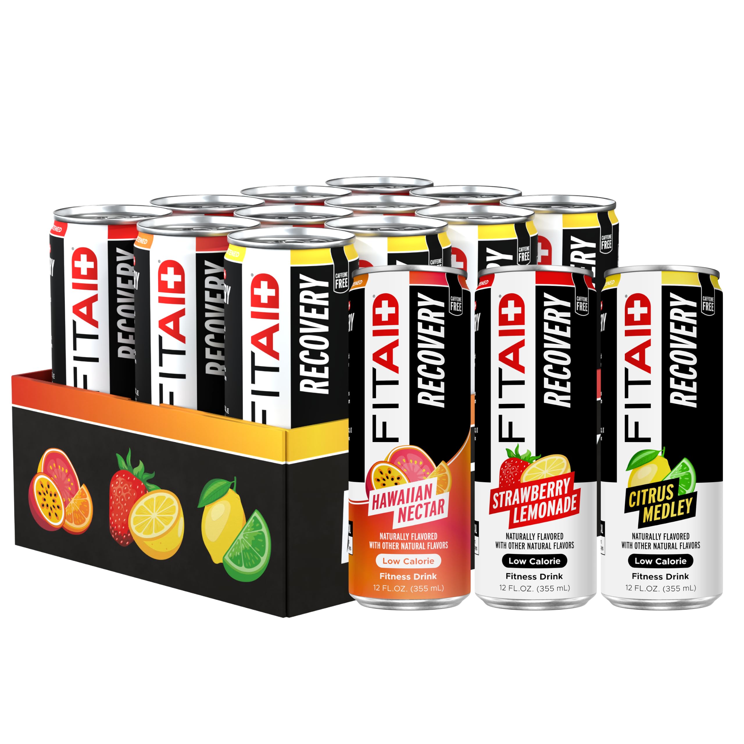 LIFEAID pack frontal mostrando las tres latas, refresco funcional y variedad