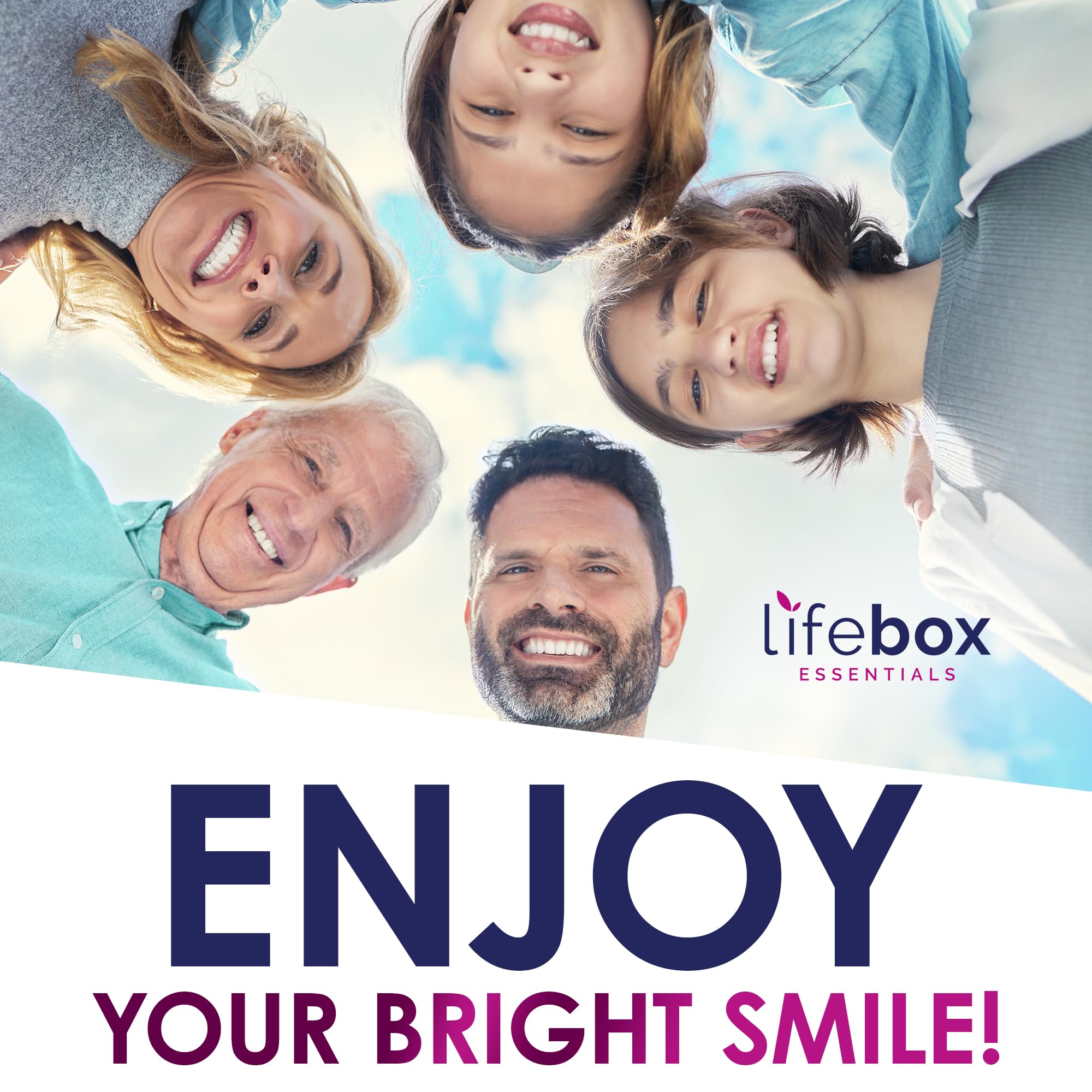 Caja de Lifebox Essentials junto a una regla para comparar tamaño, suministro para un mes