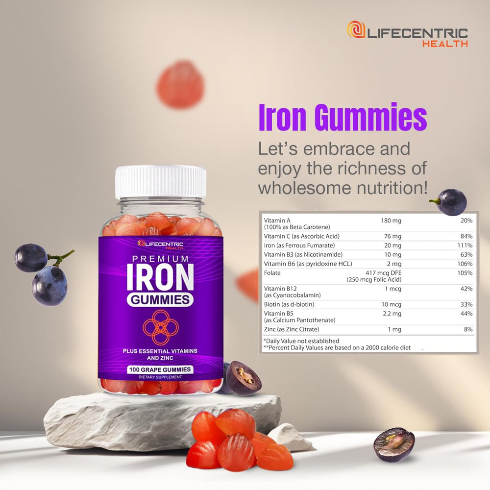 LifeCentric Health gomitas servidas en plato, aptas para consumo diario