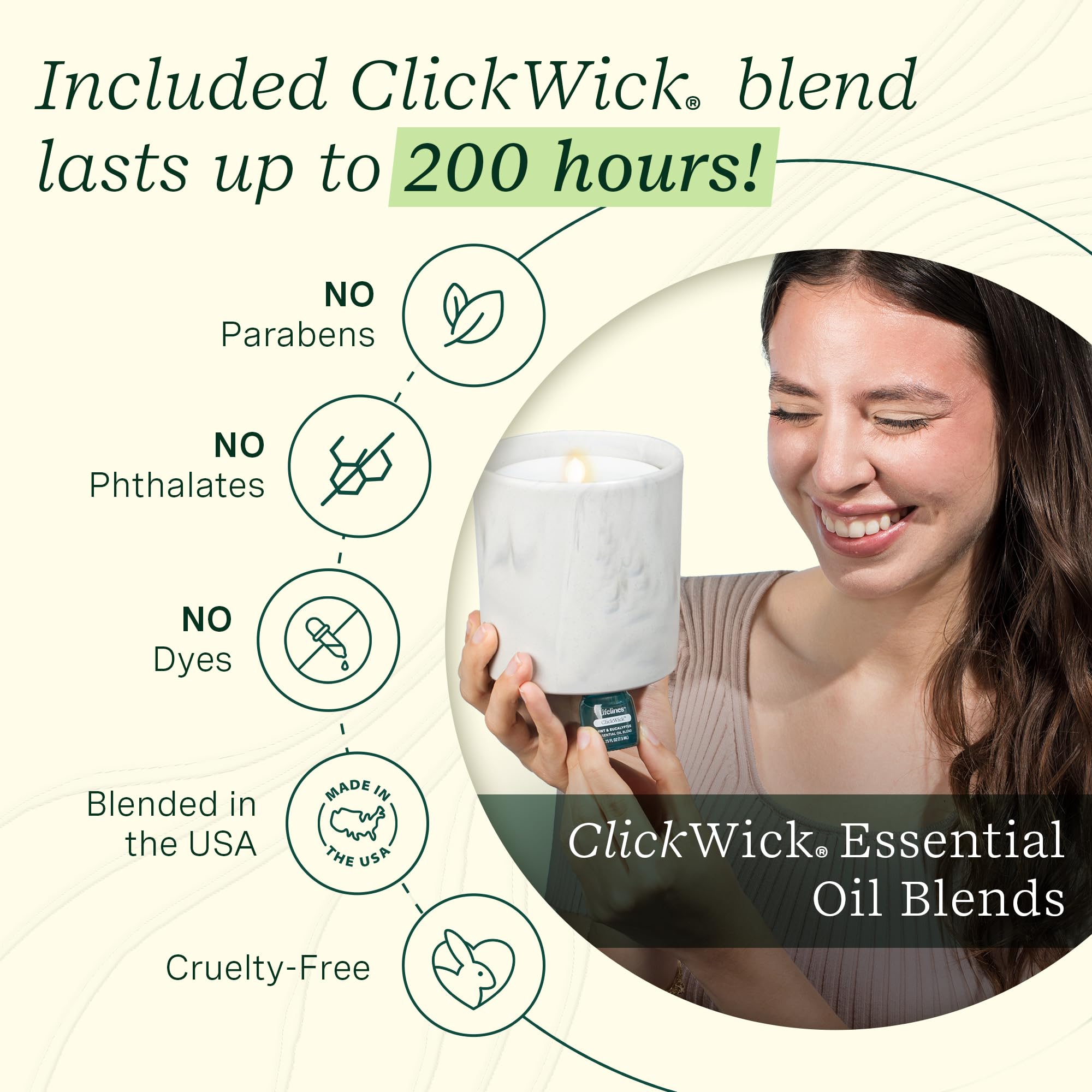 Lifelines botellas ClickWick Citrus y Coconut, fragancias naturales