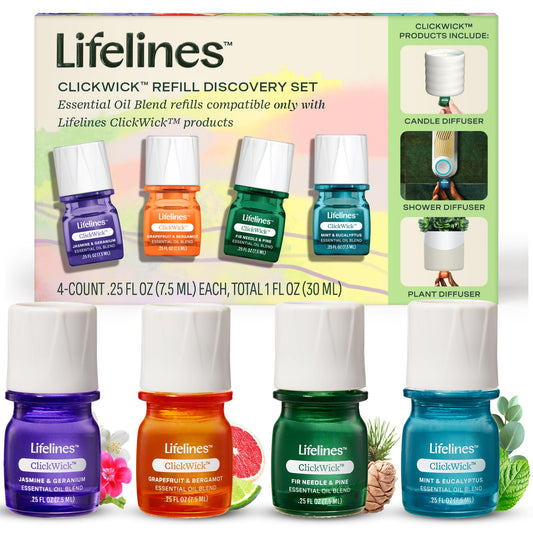 Lifelines pack frontal mostrando las cuatro mezclas, facilita elección rápida