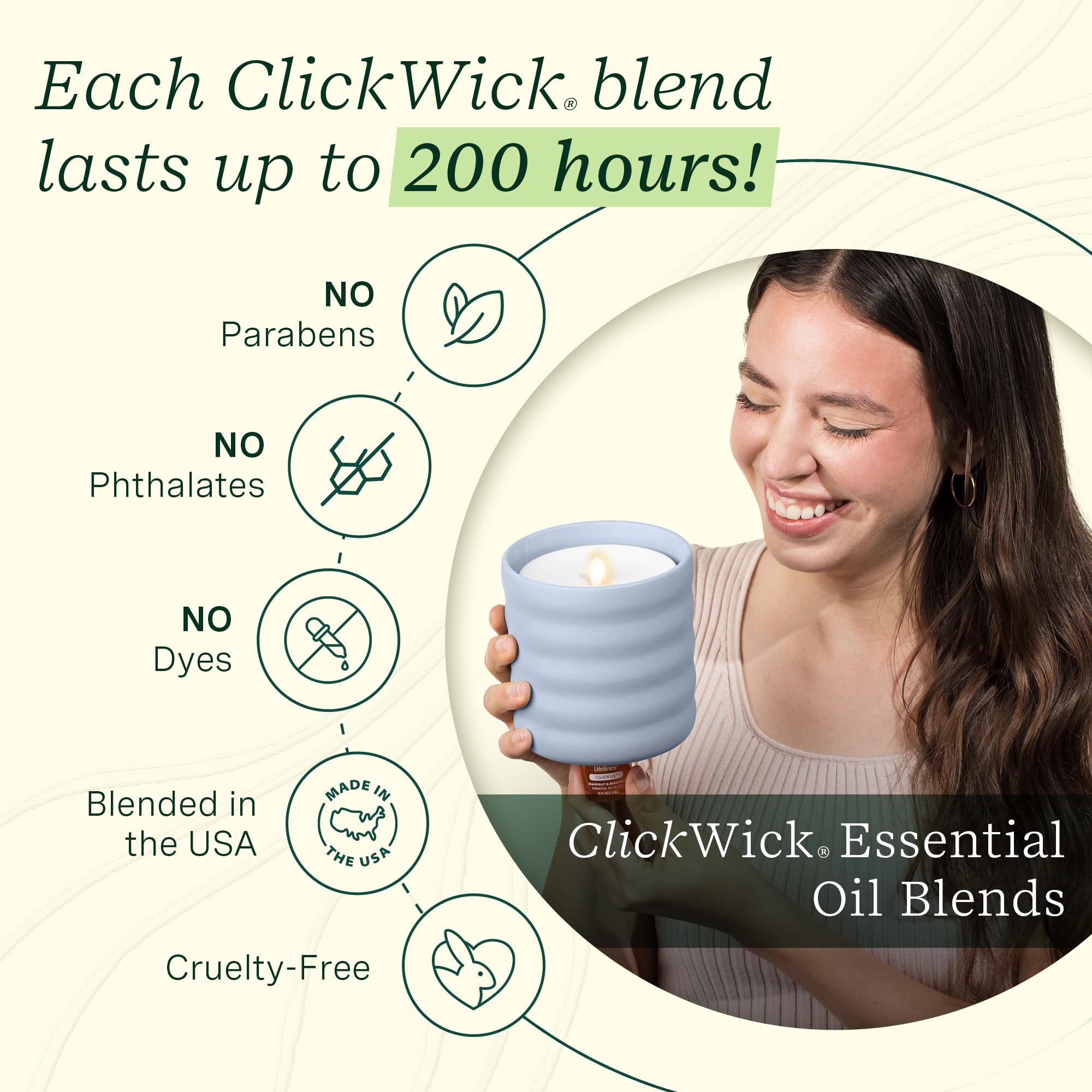 Lifelines ClickWick Very Vanilla, aroma cremoso y duradero