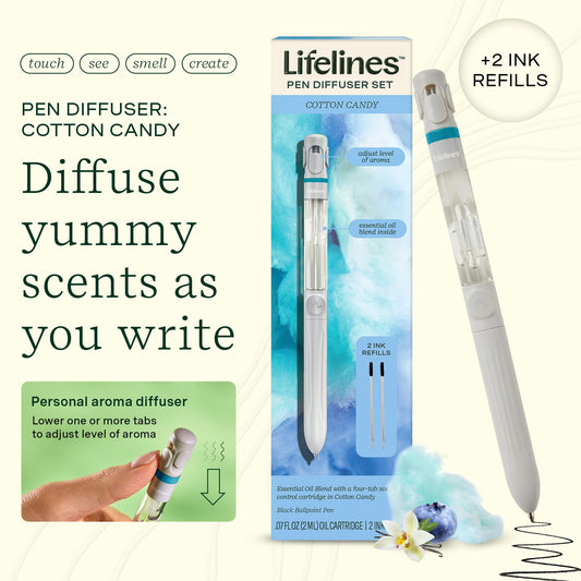 Lifelines detalle del agarre cómodo para escribir sin fatiga