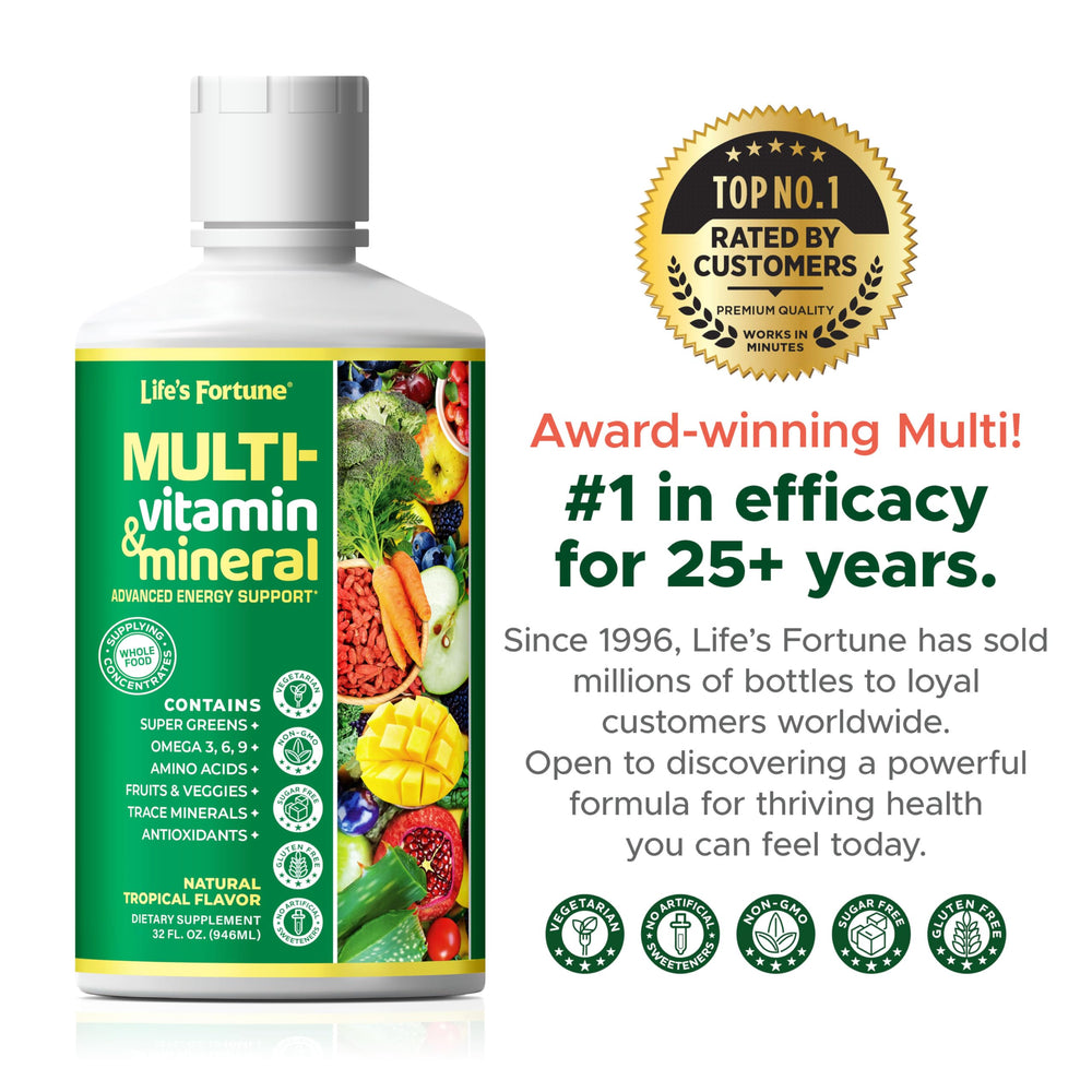 Life's Fortune etiqueta de ingredientes destacando nutrientes completos y limpieza