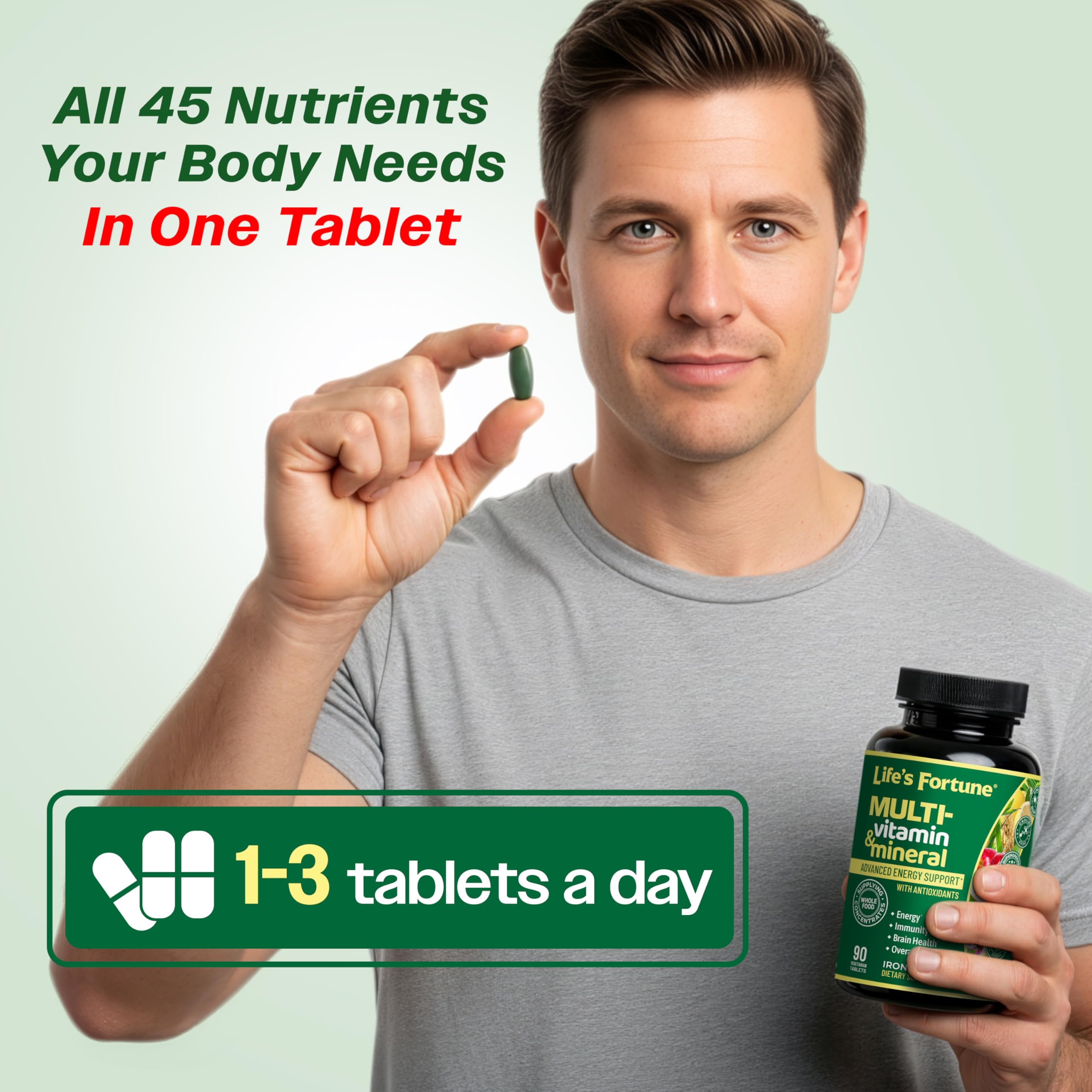 Life's Fortune etiqueta nutricional destacando ingredientes y sin gluten