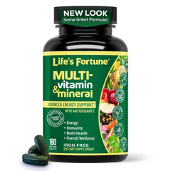 Life's Fortune frente del empaque mostrando 180 tabletas y beneficios