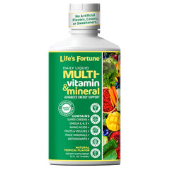 Life's Fortune frente del envase que muestra capacidad 32 oz y beneficio nutricional