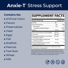 Botella abierta de Anxie-T LifeSeasons con gominolas para fácil acceso diario