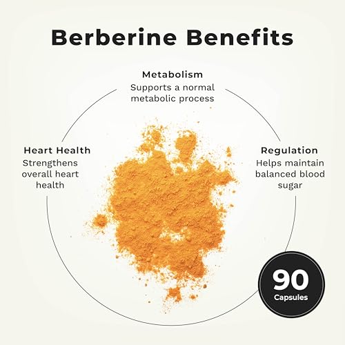 LifeSeasons Berberina: cápsulas de 1000 mg para equilibrio metabólico.