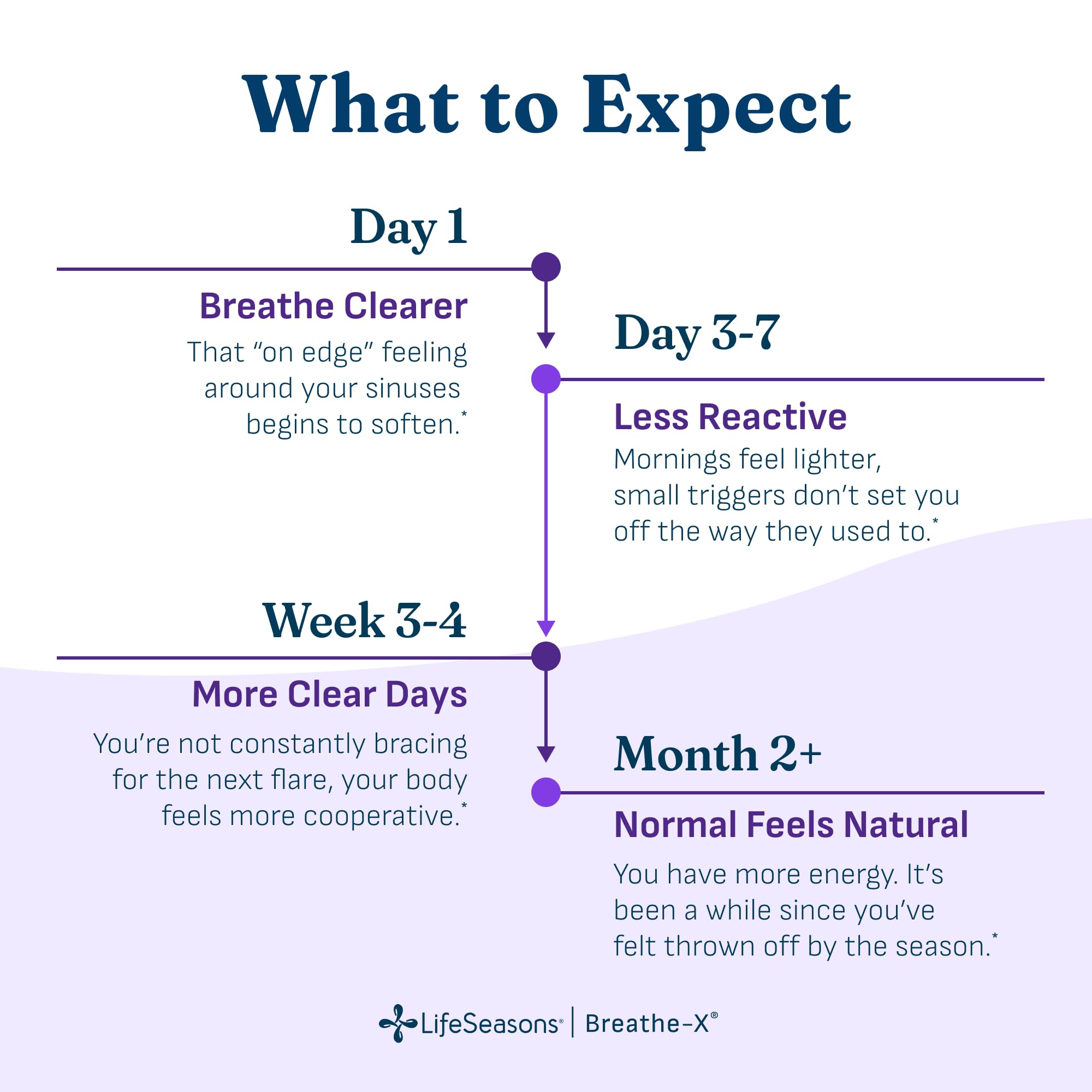 LifeSeasons Breathe-X mano sosteniendo bote para referencia de tamaño