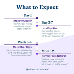 LifeSeasons Breathe-X mano sosteniendo bote para referencia de tamaño