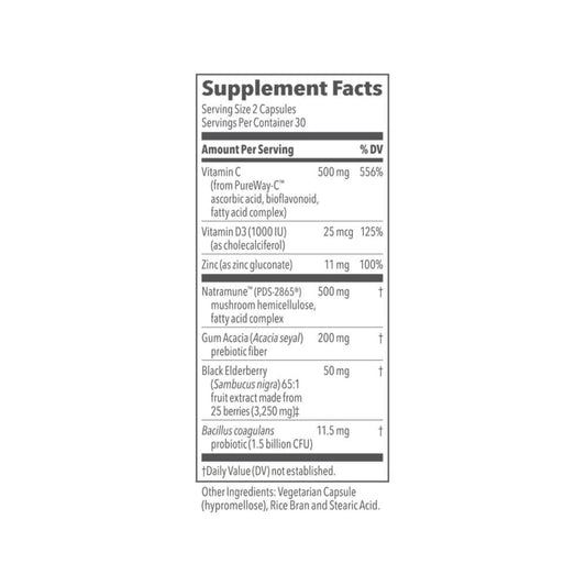LifeSeasons Inmunidad Clínica: cápsulas fáciles de ingerir para tu rutina de refuerzo inmunitario.