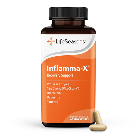 LifeSeasons frasco frontal mostrando diseño y 60 cápsulas para comodidad