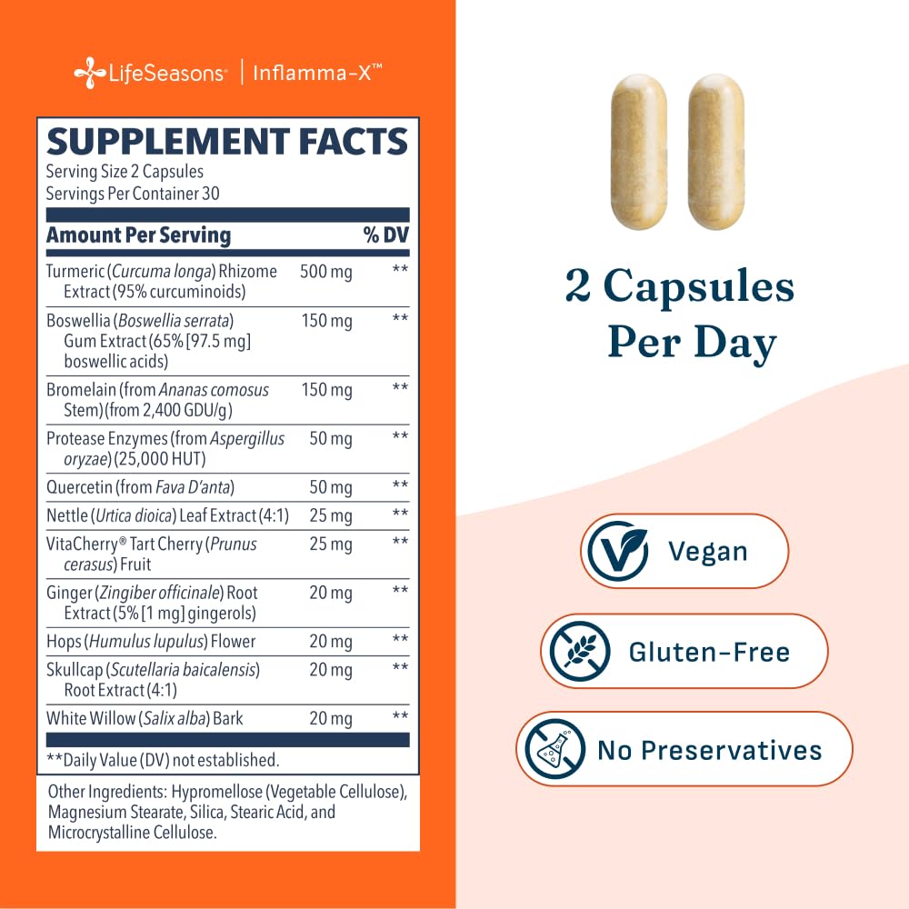 LifeSeasons Inflamma-X persona tomando cápsula antes de ejercicio para recuperación y movilidad