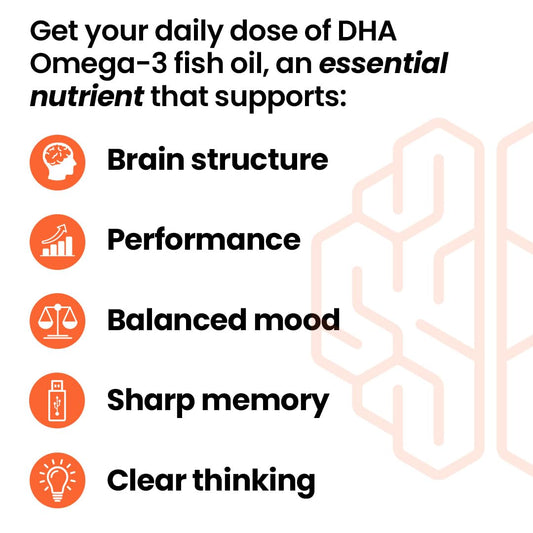 LifeSeasons NeuroQ 400 DHA Omega-3 alta pureza para bienestar cerebral