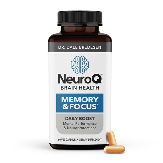 LifeSeasons NeuroQ frasco frente mostrando diseño y beneficios