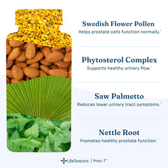 LifeSeasons Pros-T ingredientes saw palmetto y ortiga con beneficio natural