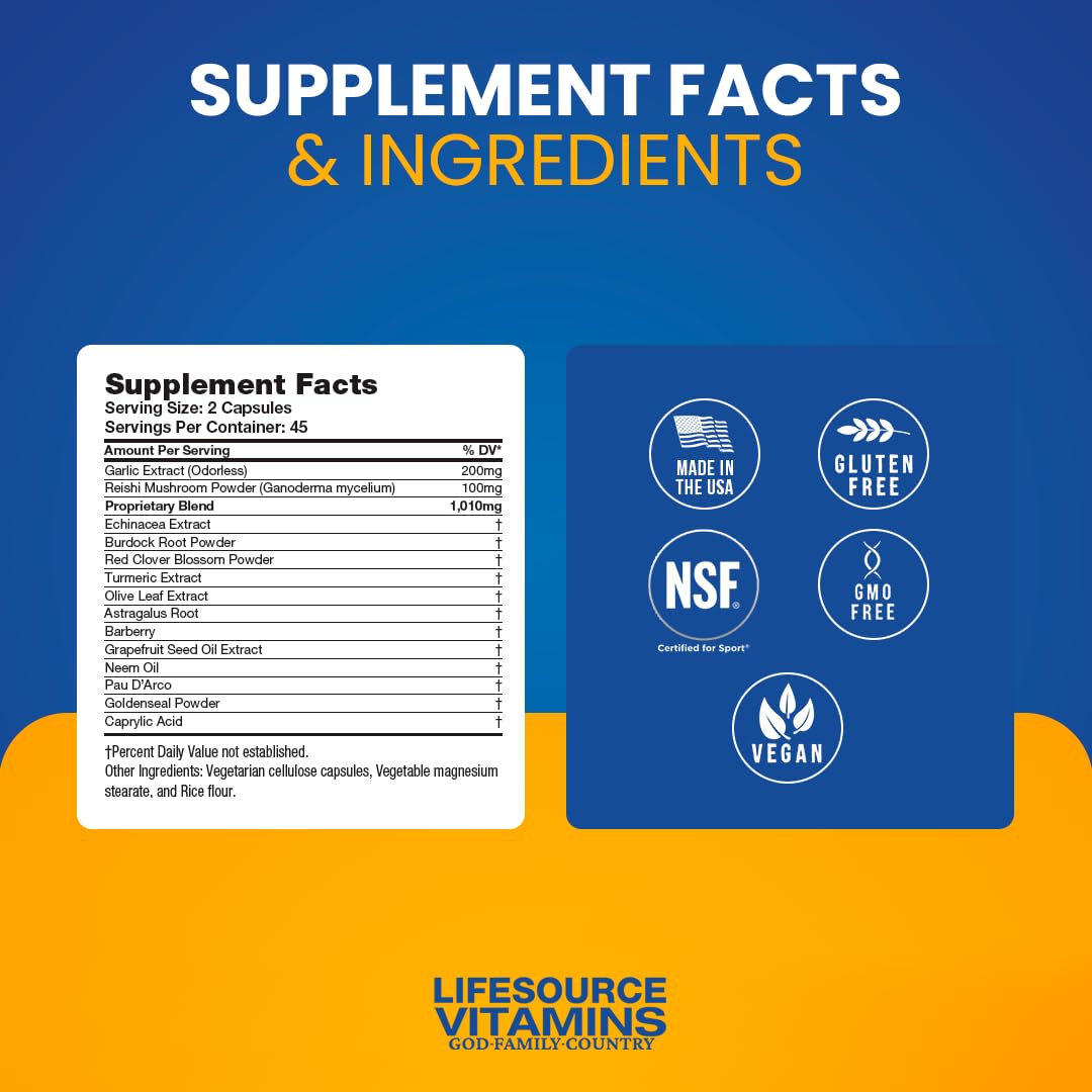 LifeSource Vitamins etiqueta detallada con lista de botánicos visible