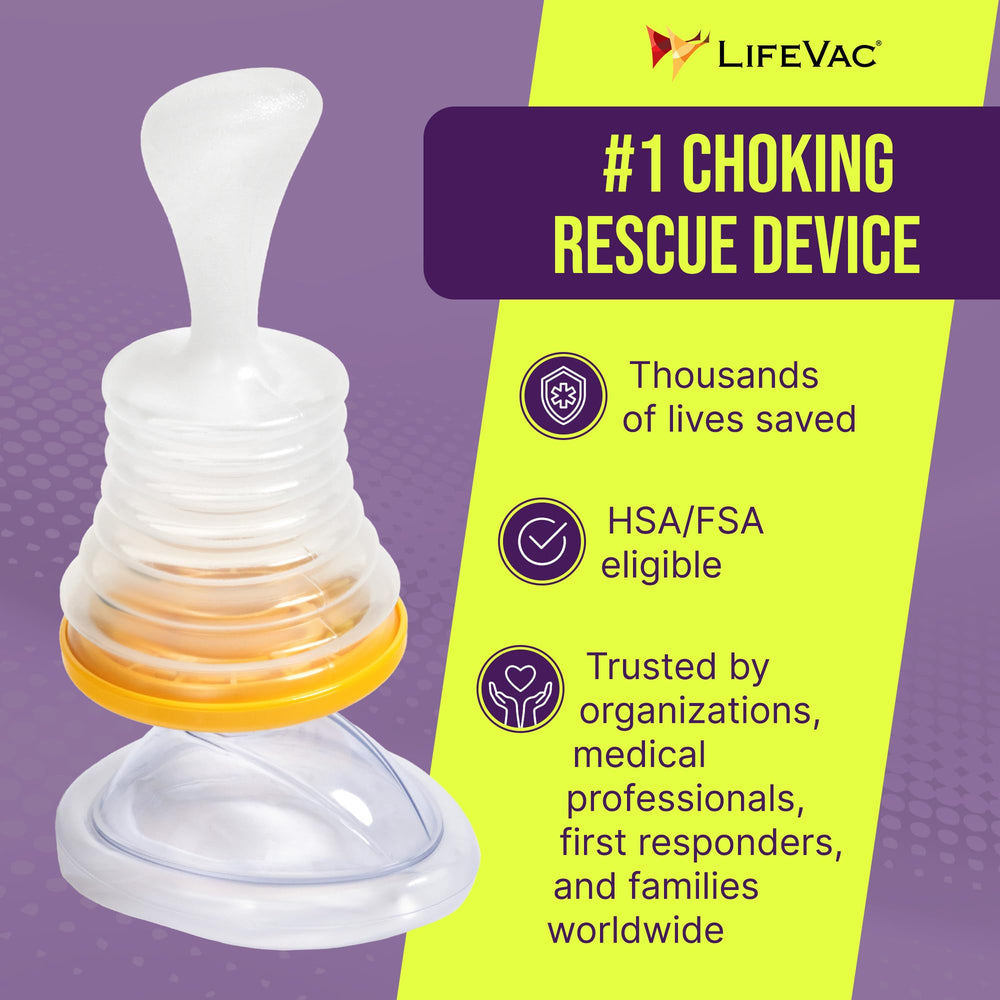 LifeVac en uso en adulto durante simulación para respuesta rápida