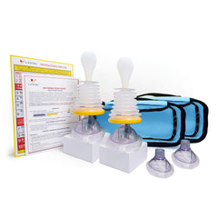LifeVac frontal del empaque azul mostrando kit doble y accesibilidad