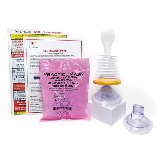 LifeVac kit frontal mostrando equipo completo y acceso rápido