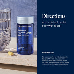 Etiqueta de Protandim con lista de ingredientes y detalles de suplemento para consulta