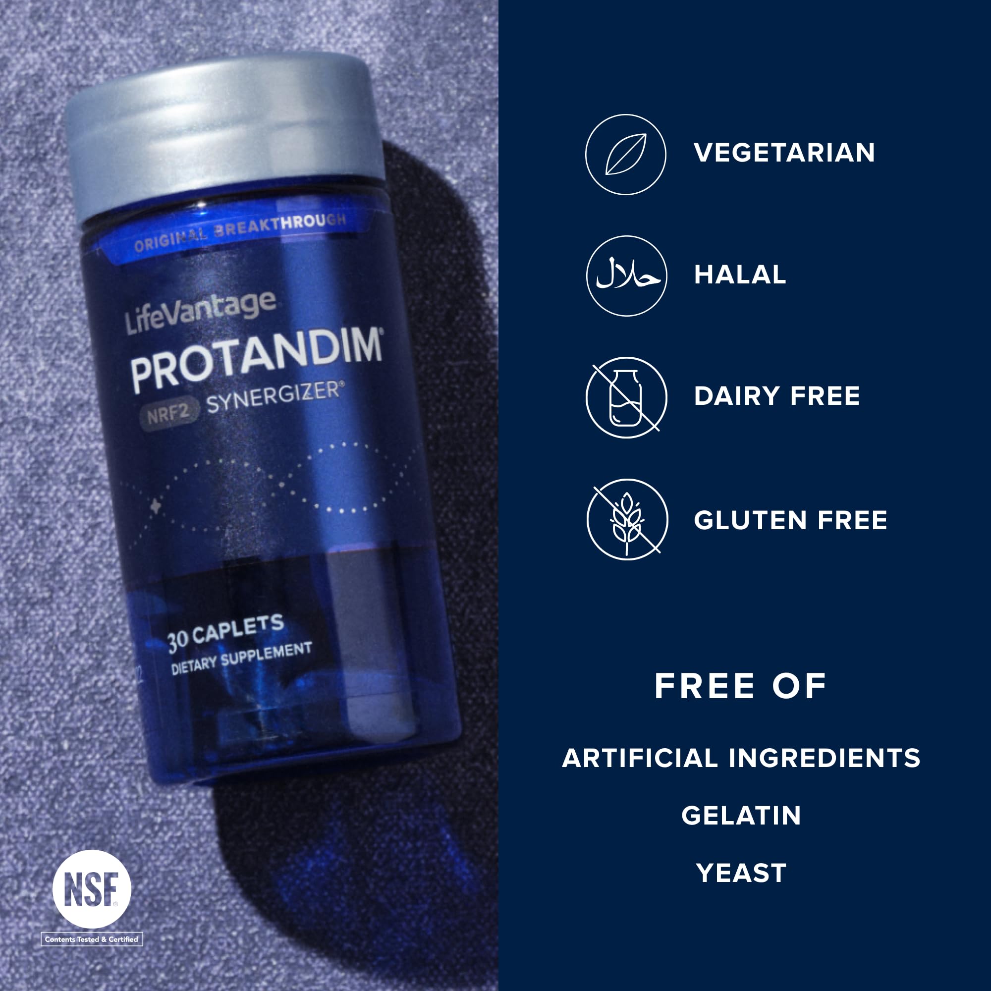 LifeVantage Protandim etiqueta nutricional con información útil para decisiones informadas
