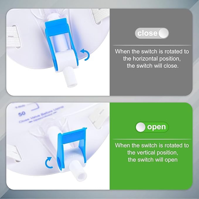 lifevv primer plano de la válvula anti-reflujo y tapón flip, seguridad y vaciado controlado