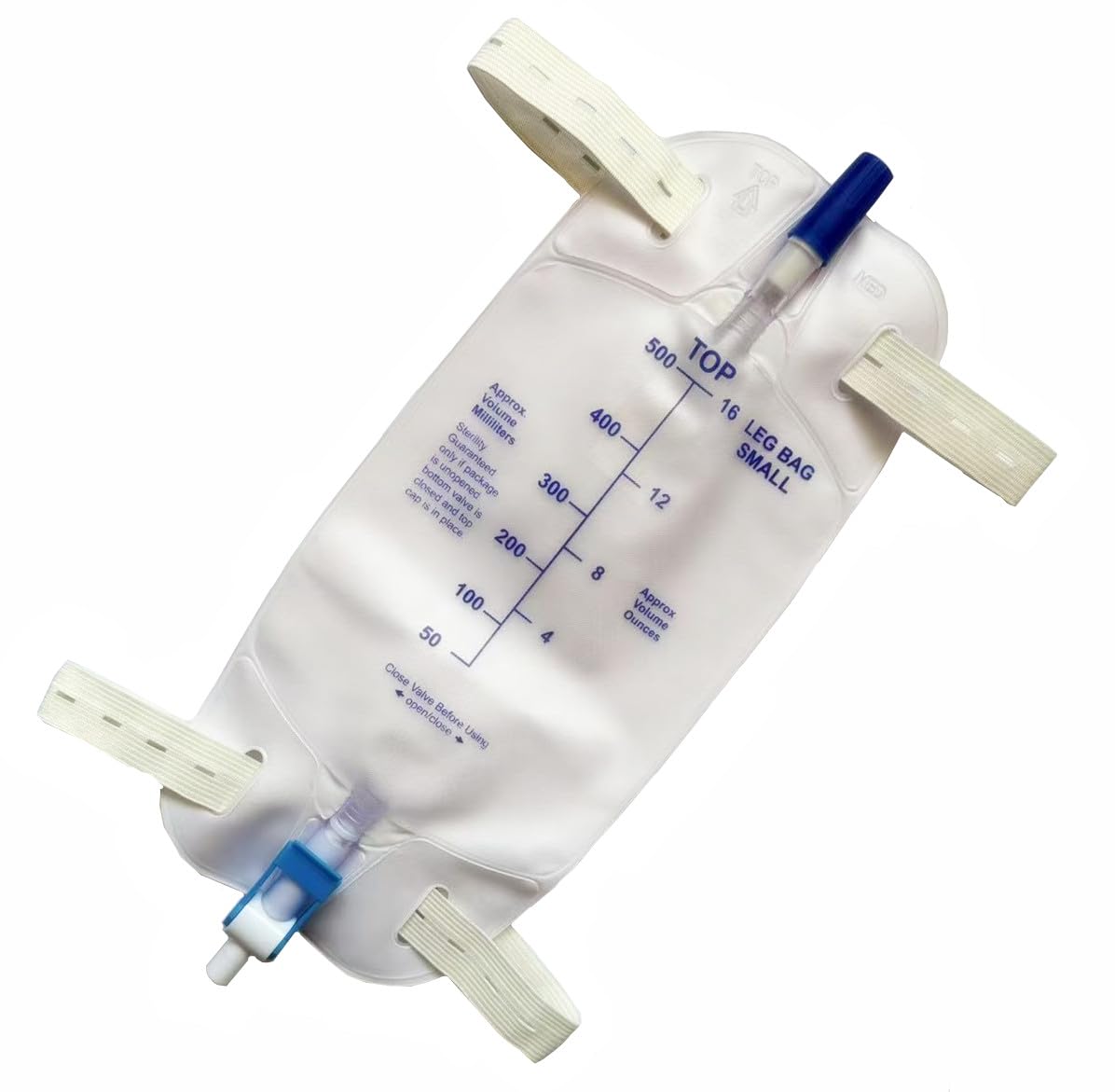 lifevv empaque frontal de 4 bolsas de pierna 500 ml, solución discreta y lista
