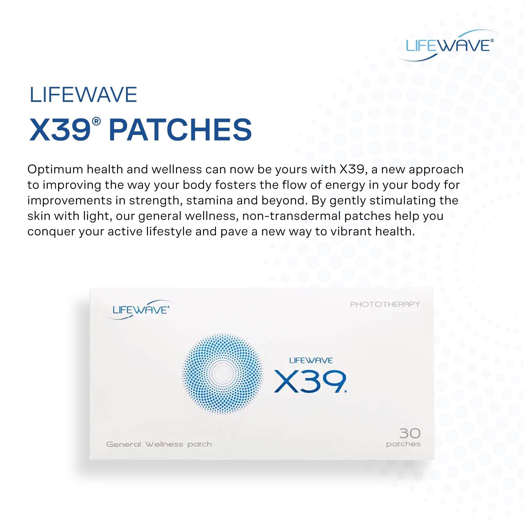 LifeWave X39 parche colocado en brazo demostrando uso diario y comodidad