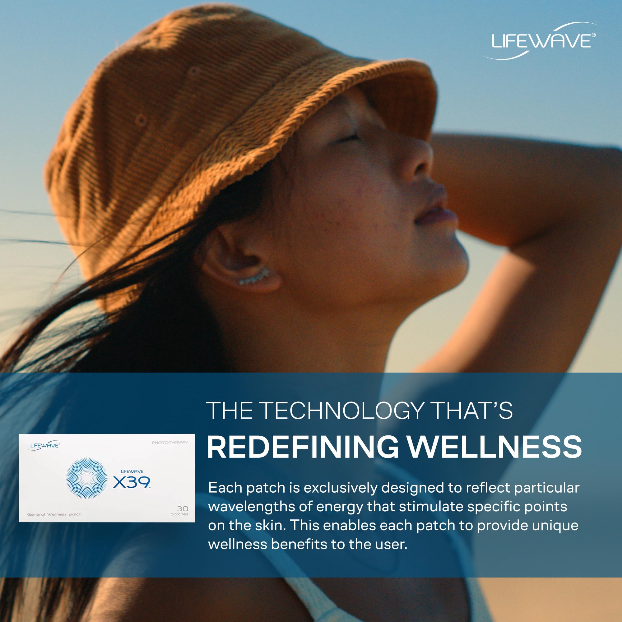 LifeWave X39 etiqueta y detalles del paquete informando instrucciones claras