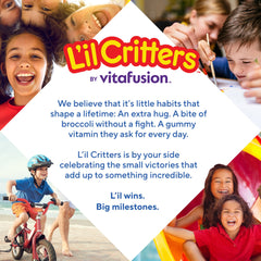 L'il Critters bote abierto vista superior mostrando cantidad disponible