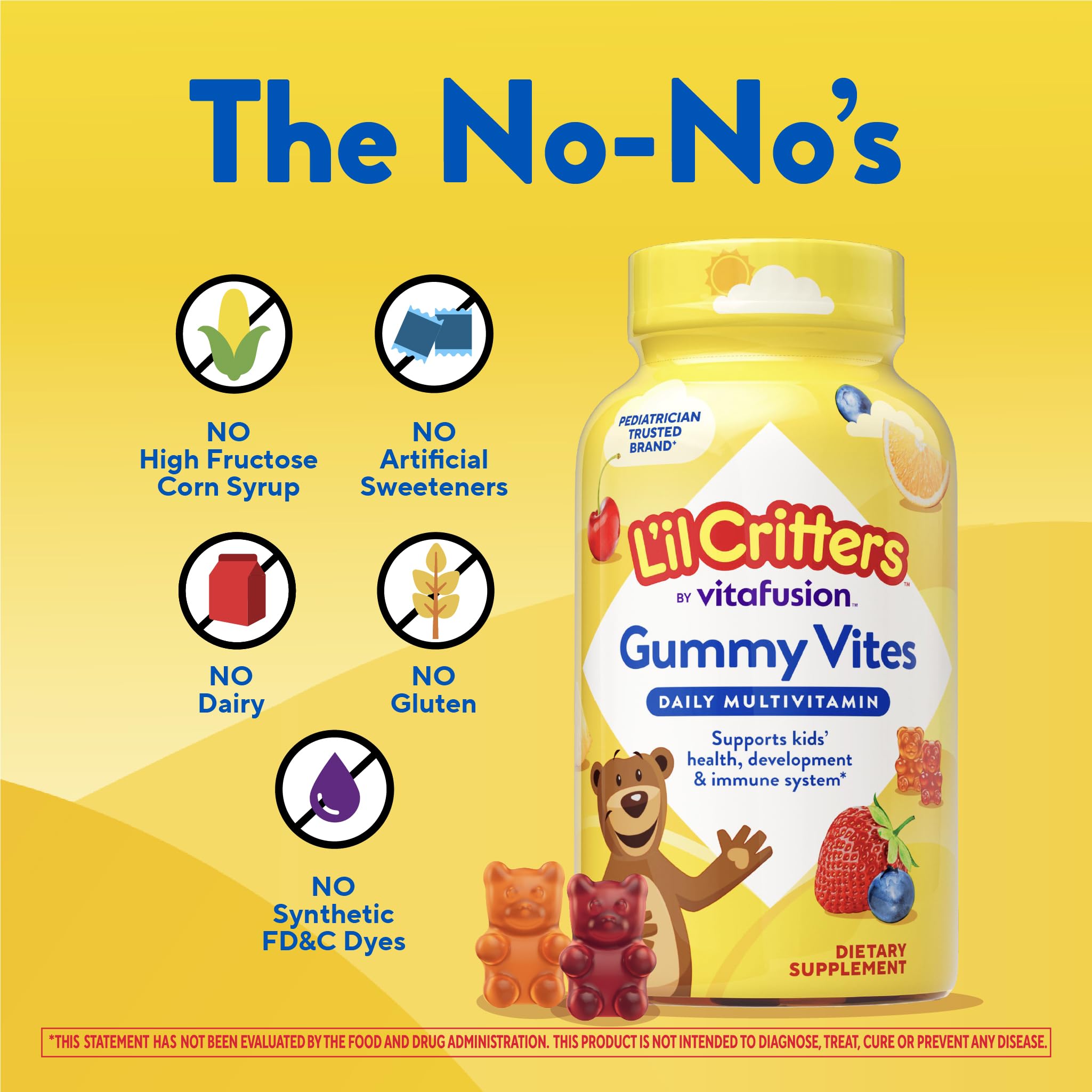 Lil Critters gomitas y frutas que sugieren sabores naturales y apetecibles