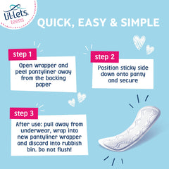 Lil-Lets comparación de tamaño con ropa interior para ajuste SmartFit