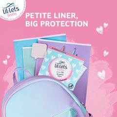 Lil-Lets salvaslips en mochila listos para uso y comodidad escolar
