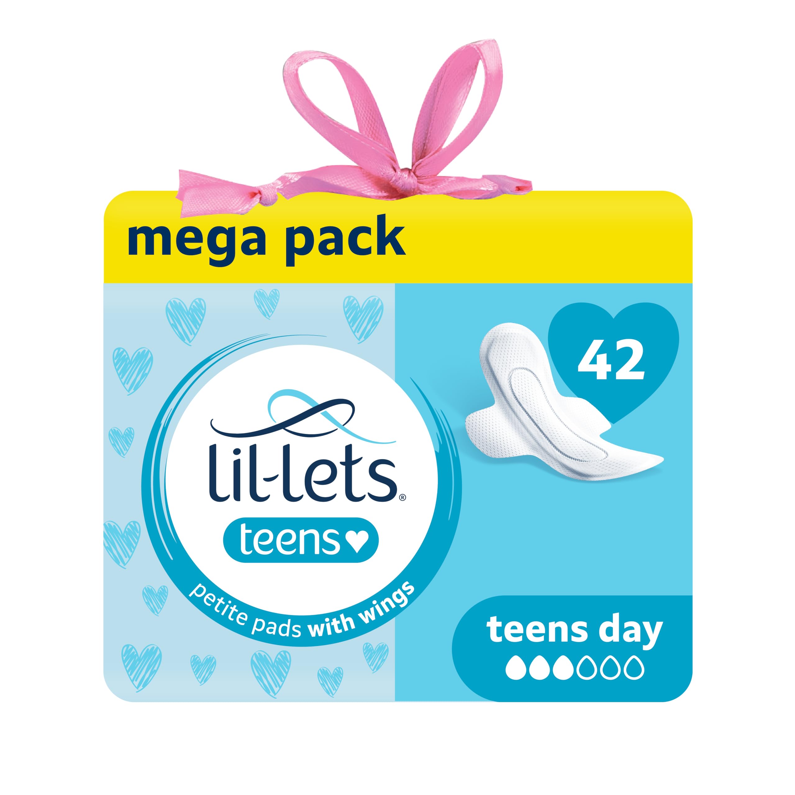 Lil-Lets paquete frontal mostrando 42 unidades y beneficios de conveniencia