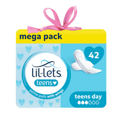 Lil-Lets paquete frontal mostrando 42 unidades y beneficios de conveniencia