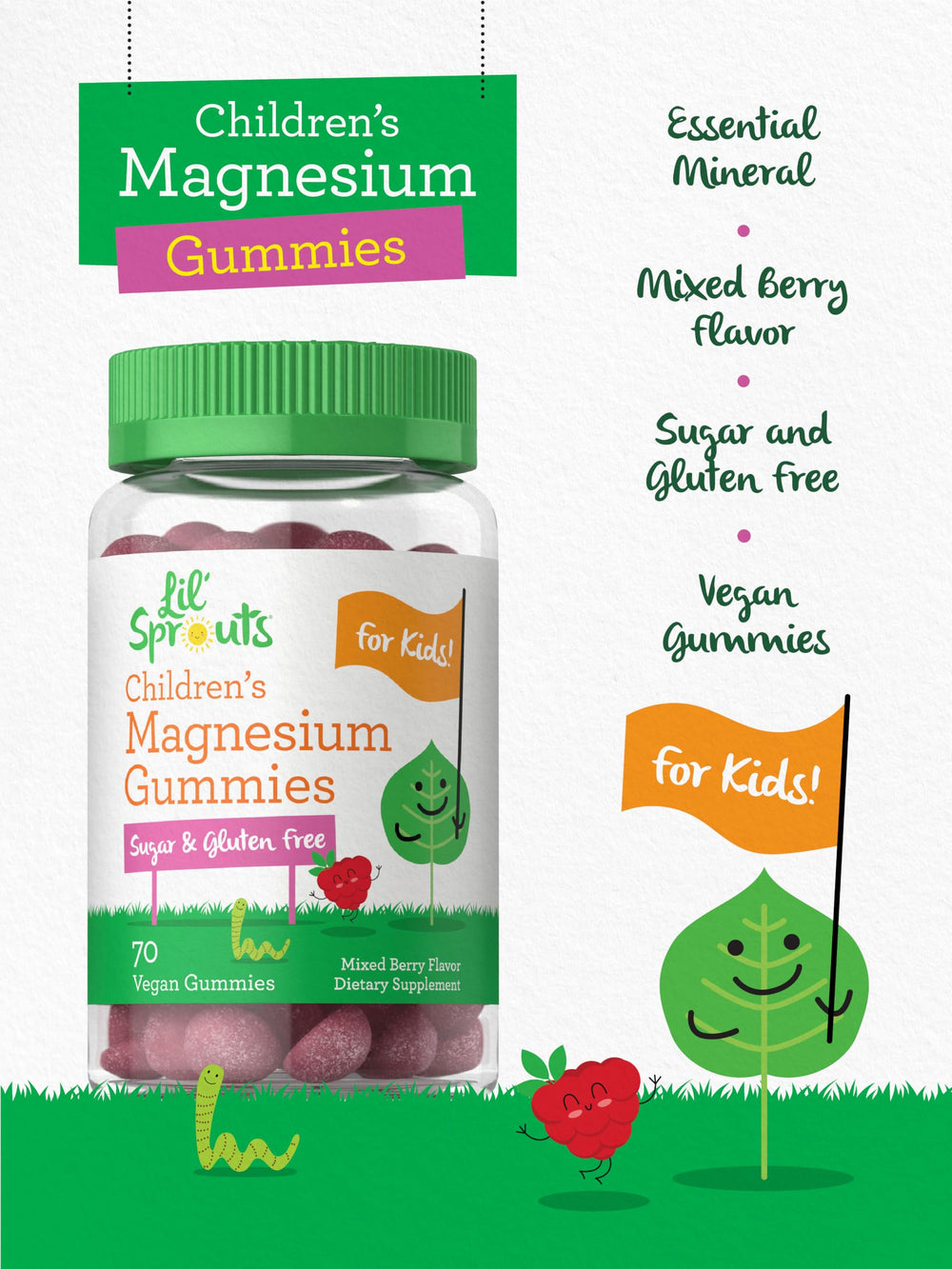 Lil' Sprouts etiqueta nutricional visible para verificar ingredientes y pureza