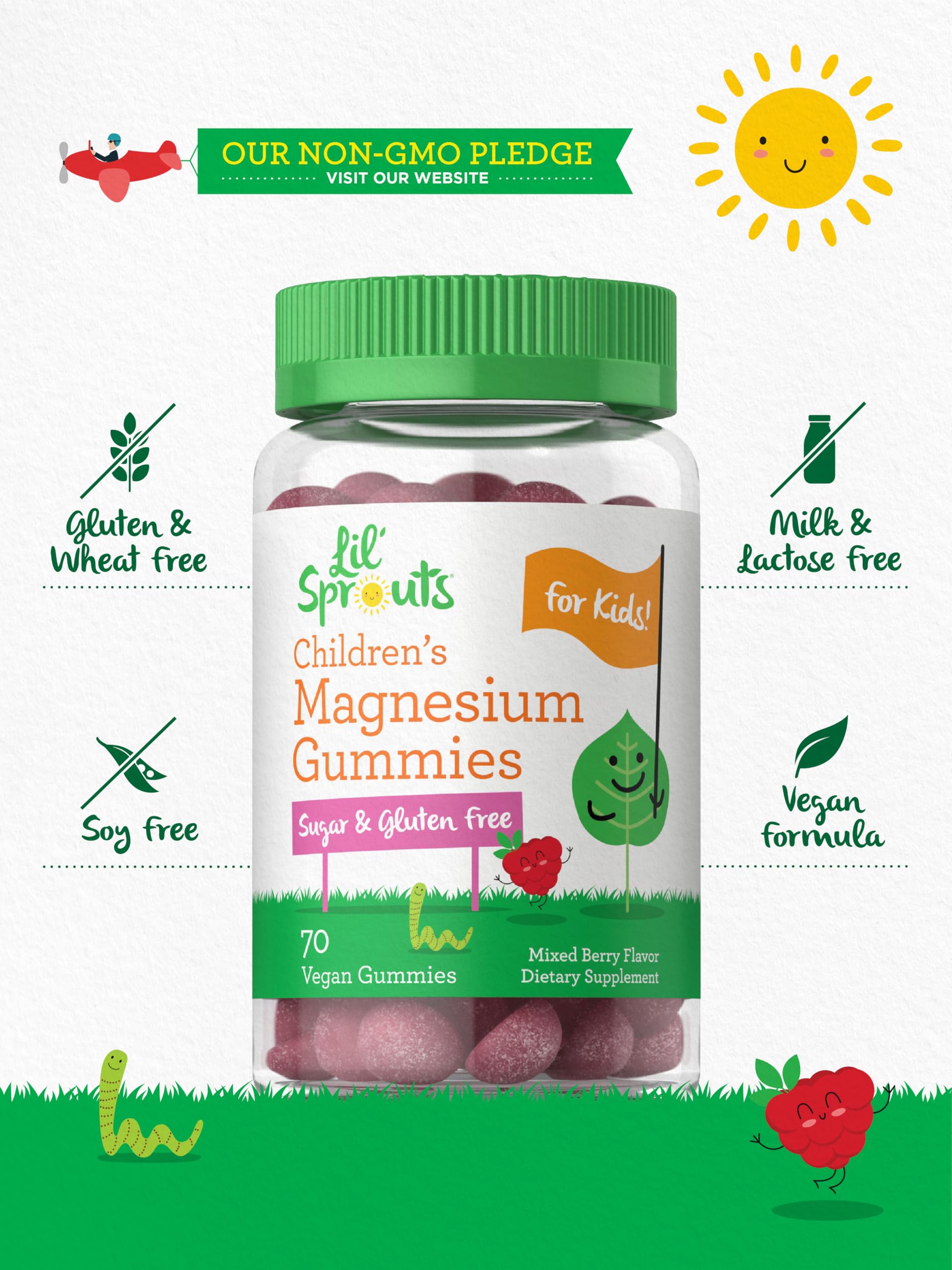 Lil' Sprouts gomitas en escena con niño sonriendo mostrando aceptación
