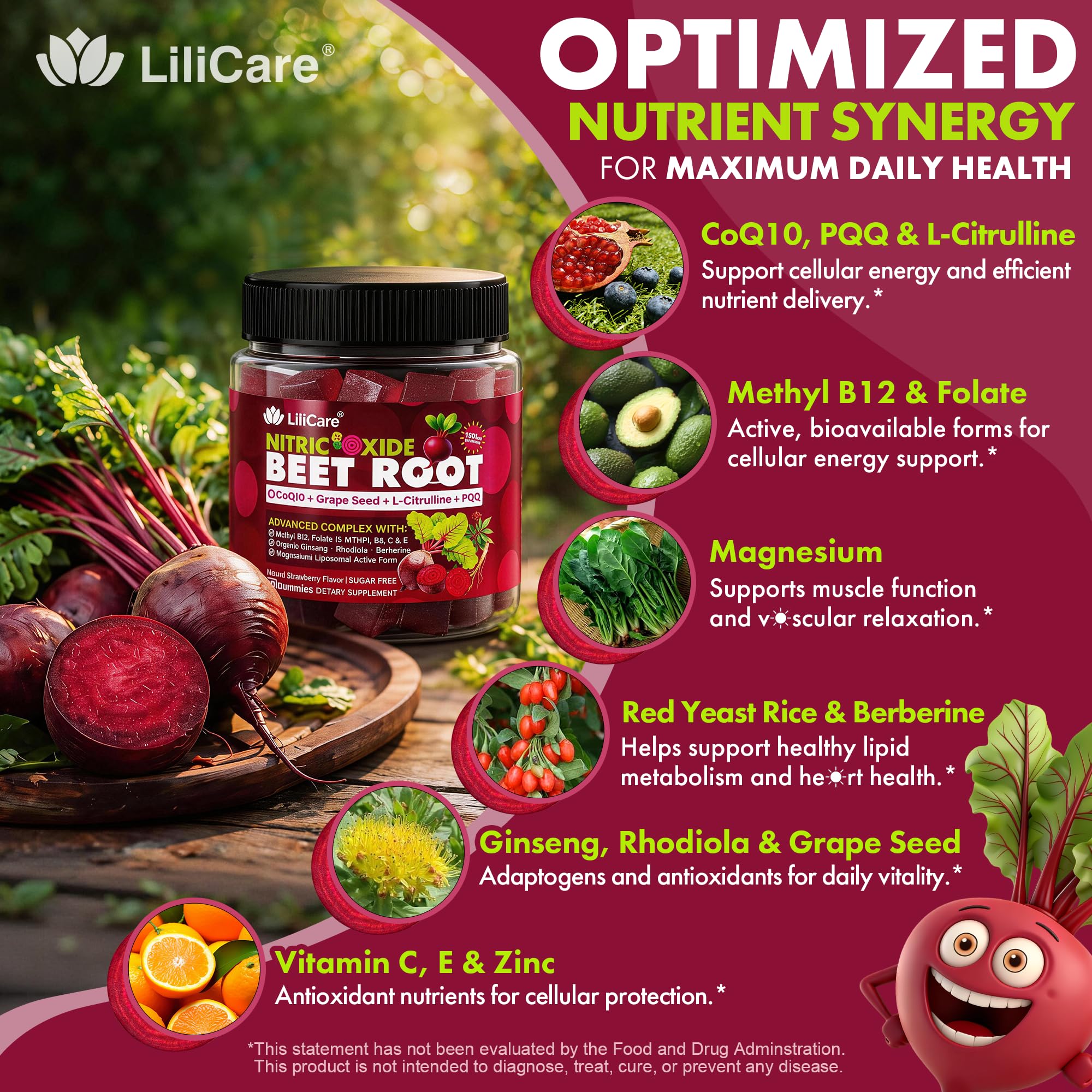 LILICARE frascos abiertos con gomitas para almacenamiento y conveniencia