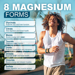 LILICARE etiqueta de ingredientes detallando las ocho formas de magnesio
