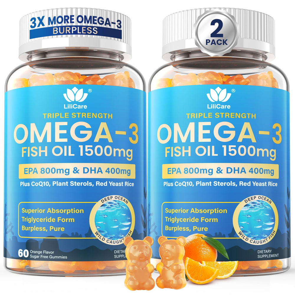 LILICARE empaque frontal de gomitas mostrando la marca y beneficios