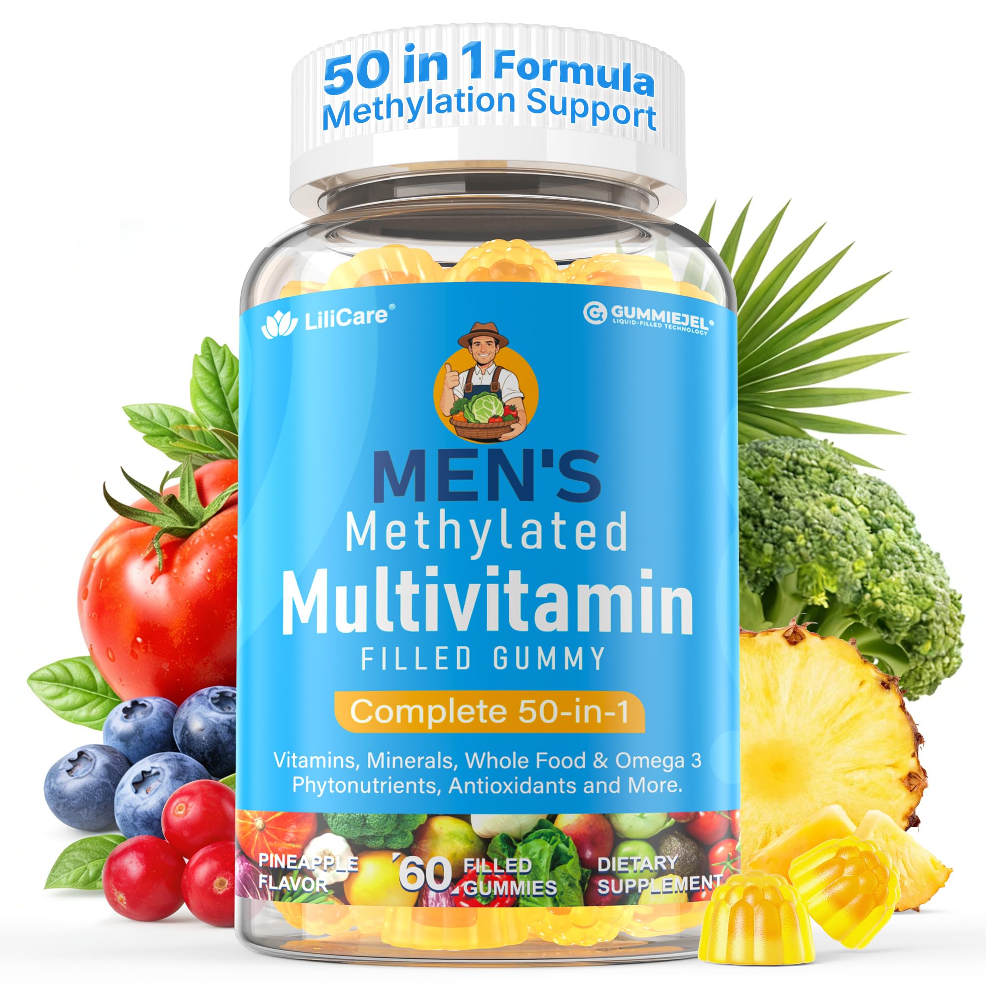 LILICARE envase frontal de gomitas multivitamínicas mostrando diseño y marca