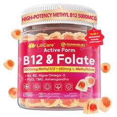 LILICARE envase frontal de gomitas mostrando tamaño y diseño, beneficio conveniencia